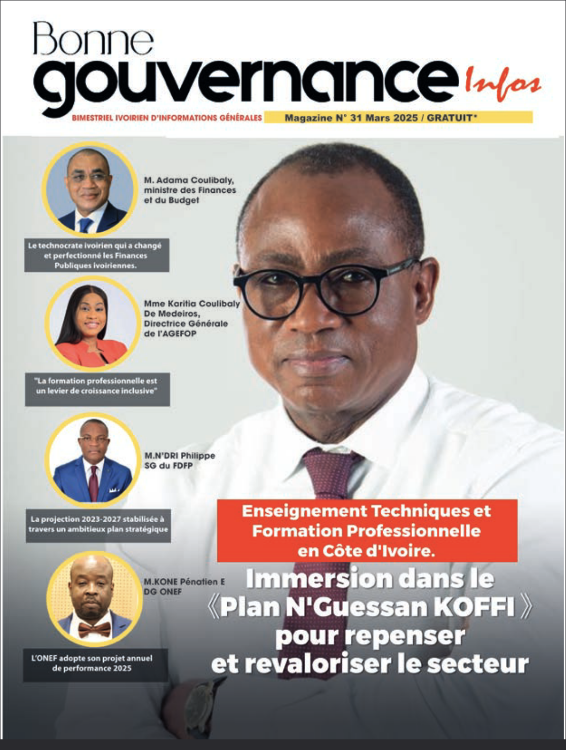 A la Une du magazine “Bonne Gouvernance” – Édition N°31 (Mars 2025)